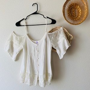 Bohemian White Lace Top